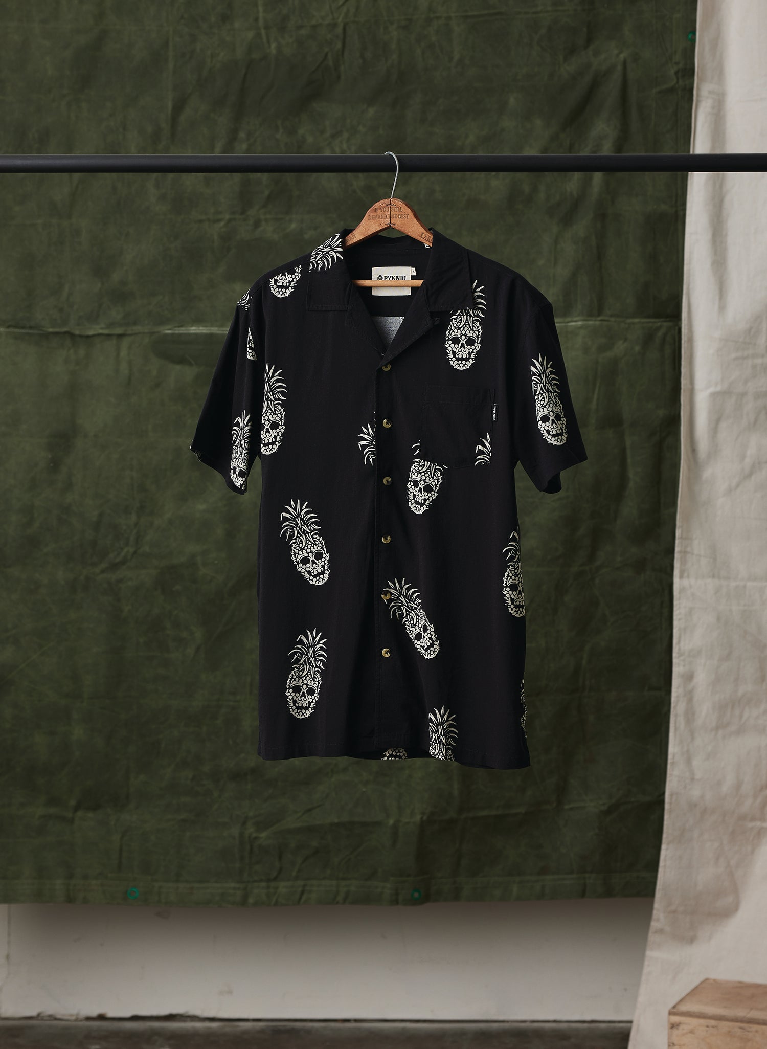 succulent button up shirt Permanent Vacation Pineapple Skull Unisex Button-Up Shirt