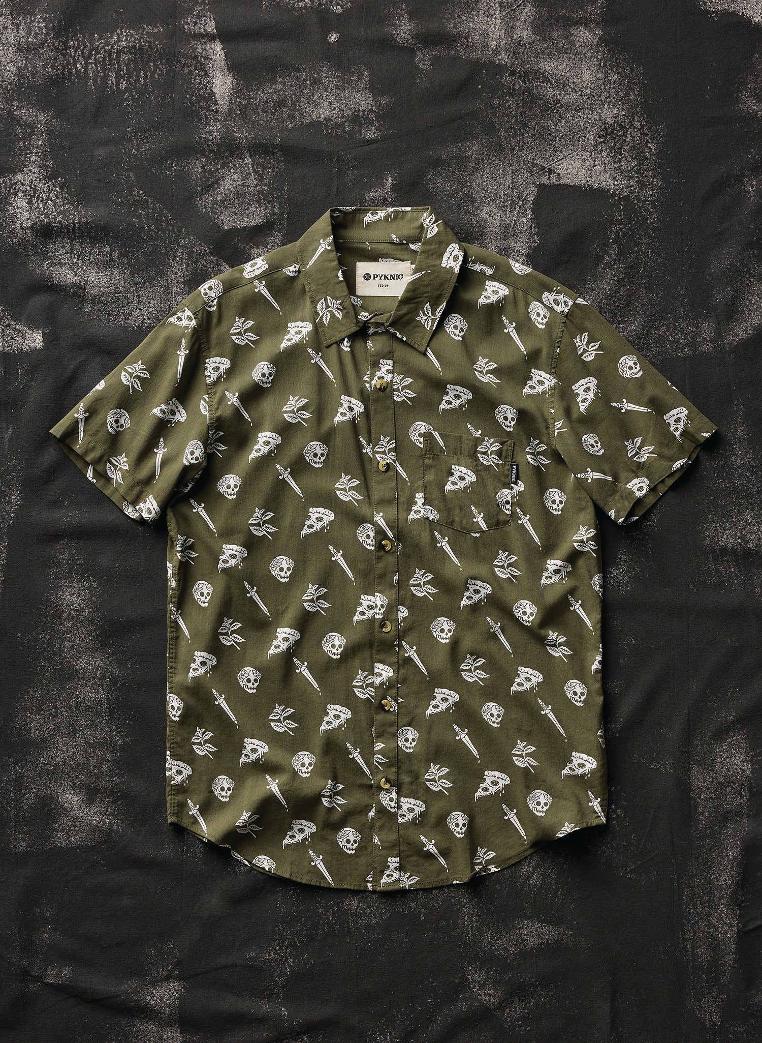 pizza dress shirt Pizza Slayer Fun Pizza Print Casual Button-Up Shirt