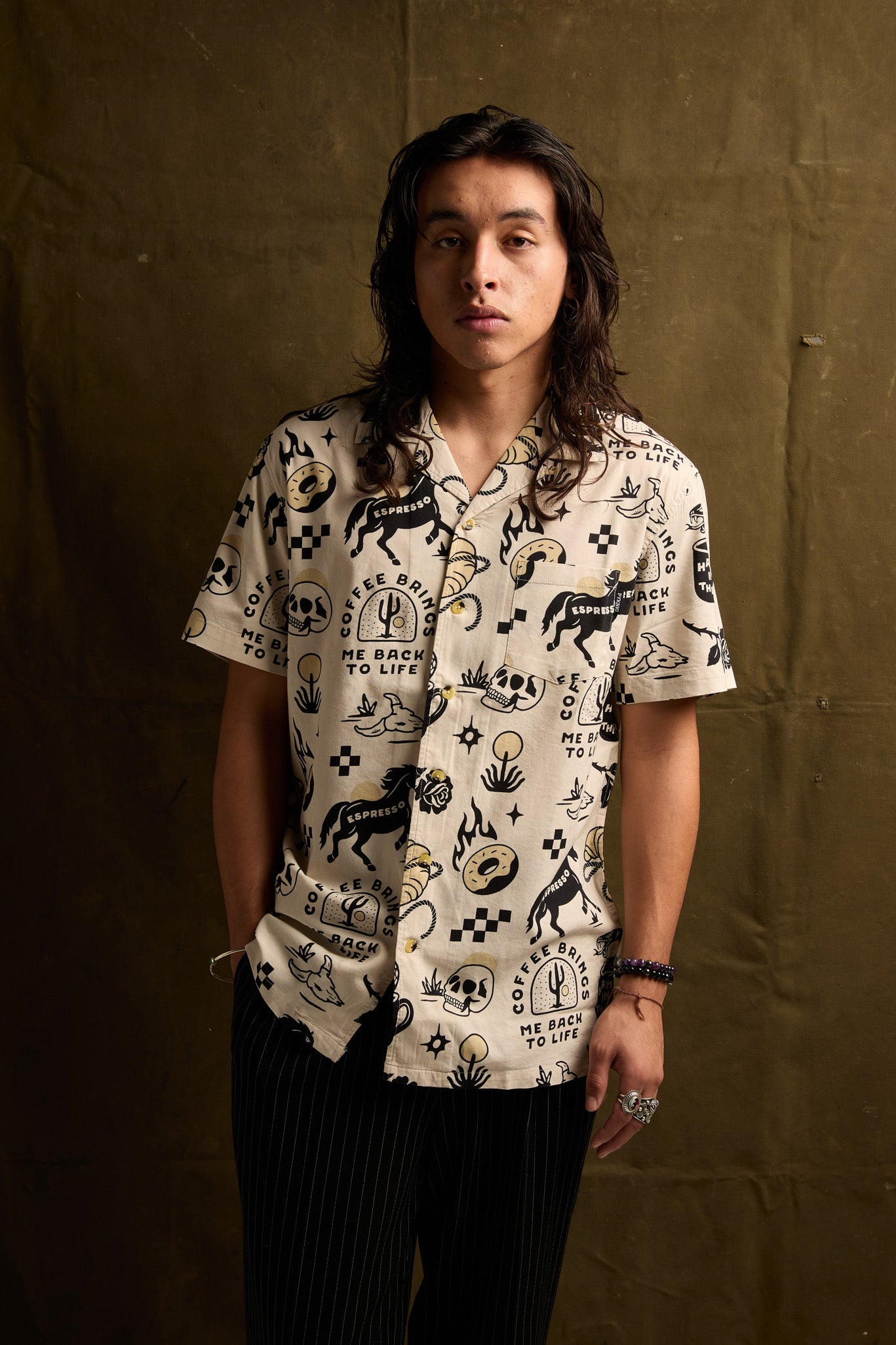 Cowboy Coffee Button-Up