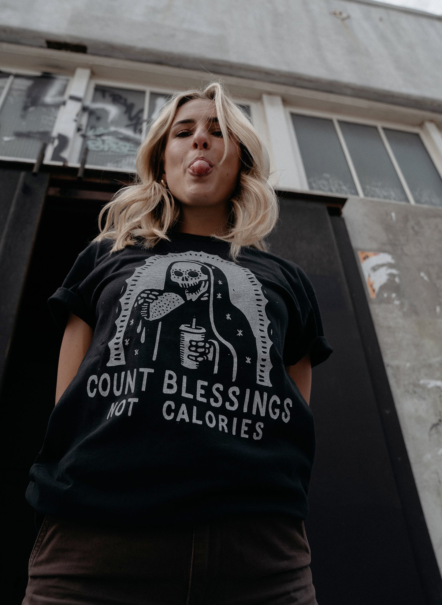 Count Blessings Not Calories Tee