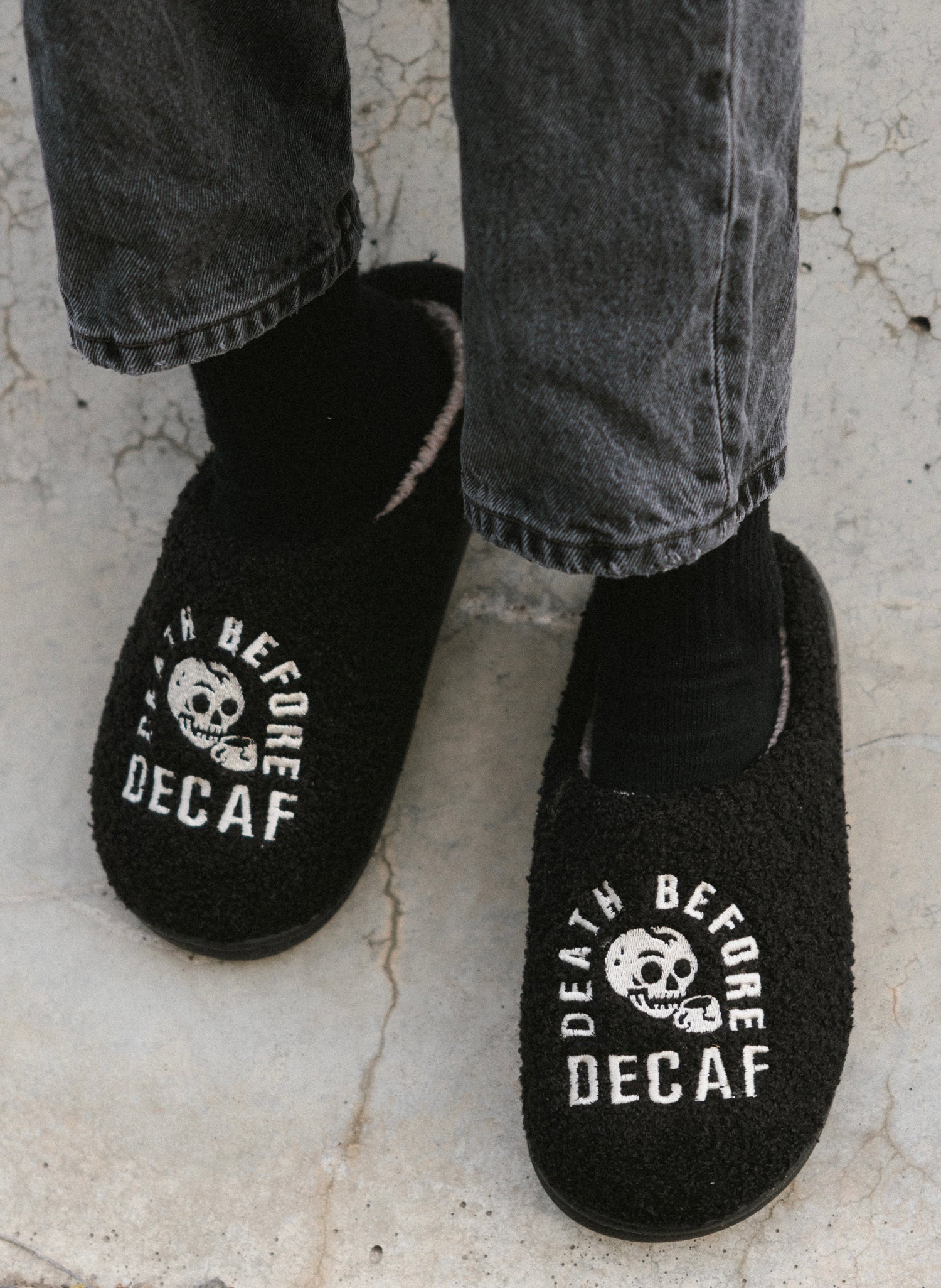 Death Before Decaf Slippers