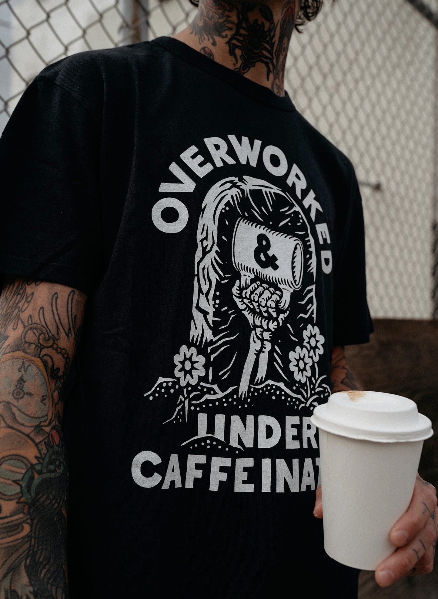 Over Worked Under Caffeinated Tee