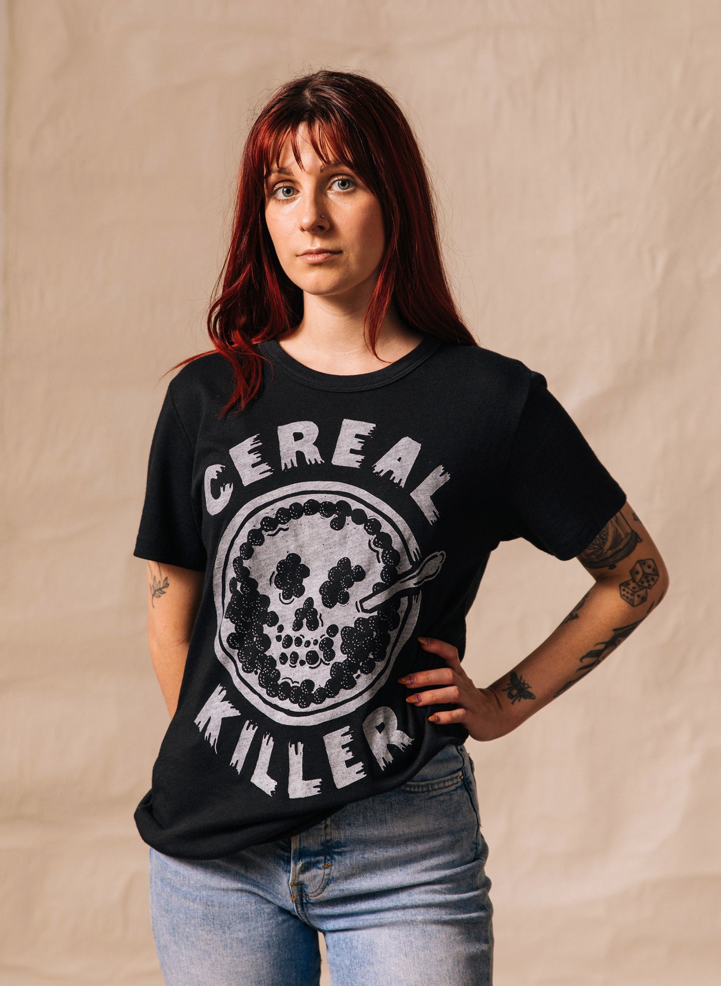 Cereal Killer Mens Food Pun True Crime Tshirt Pyknic