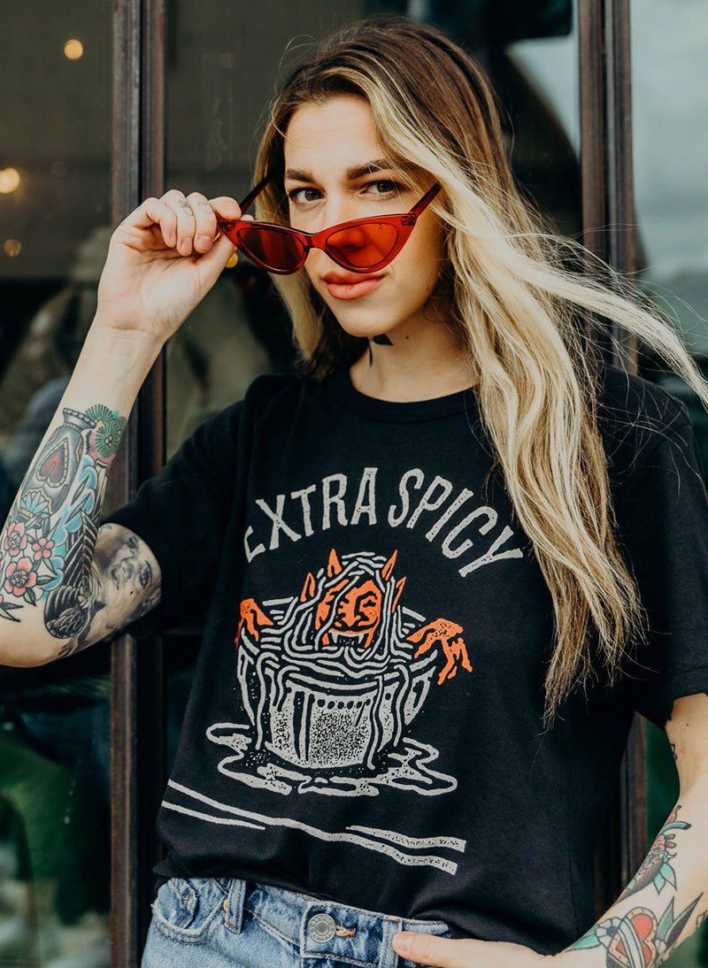 Pyknic Extra Spicy Unisex Graphic Tee. Foodie Shirt | Pyknic