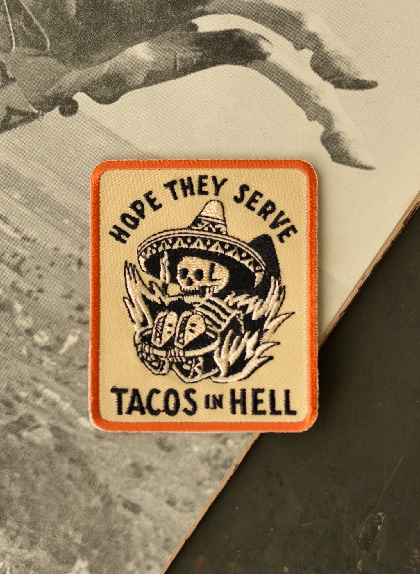Hope They Serve Tacos in Hell Taco Foodie Gift Iron-On Patch