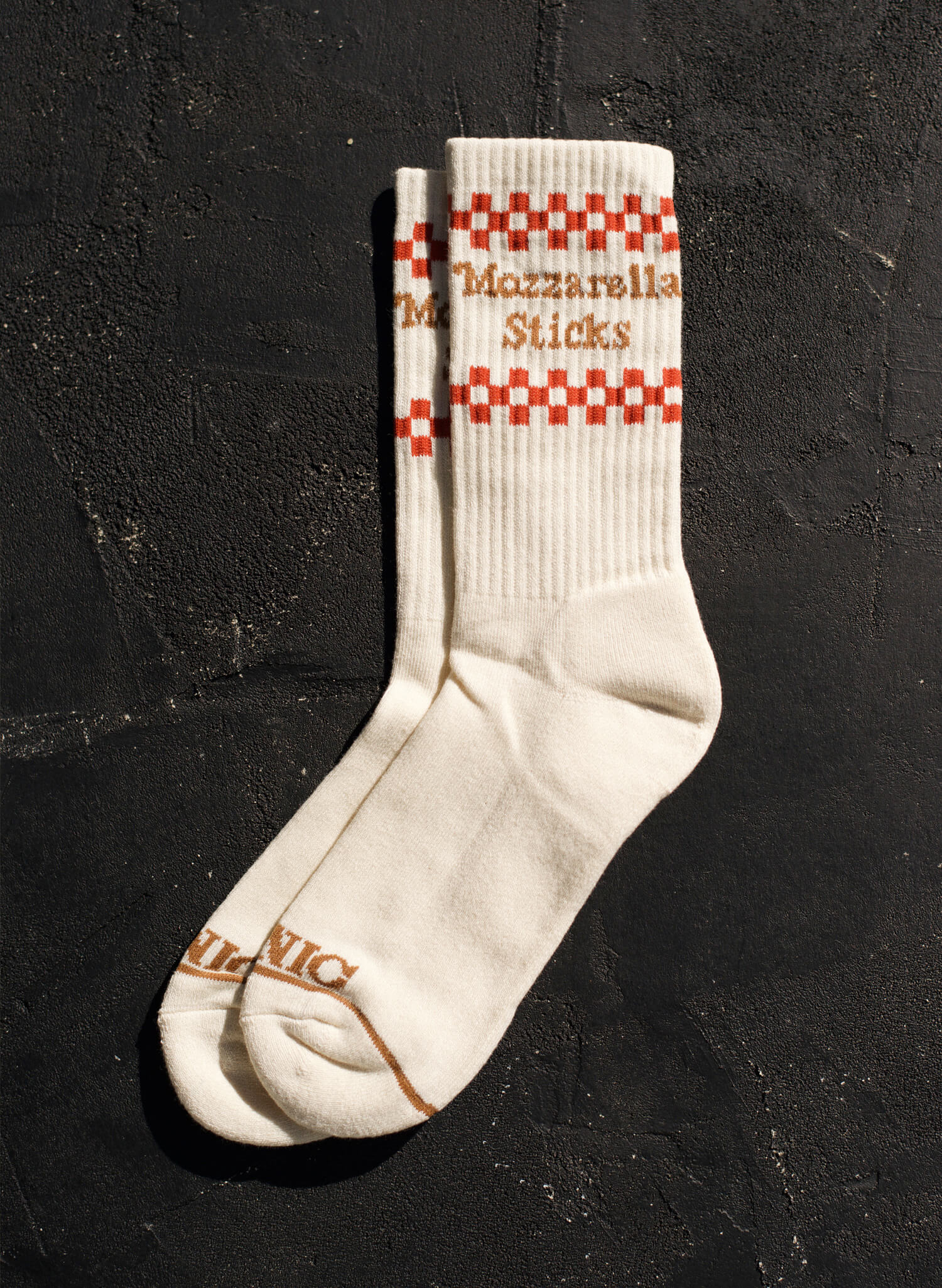 Mozzarella Sticks Italian Food Pizza Foodie Sayings Food Slogan Pun Vintage Crew Socks