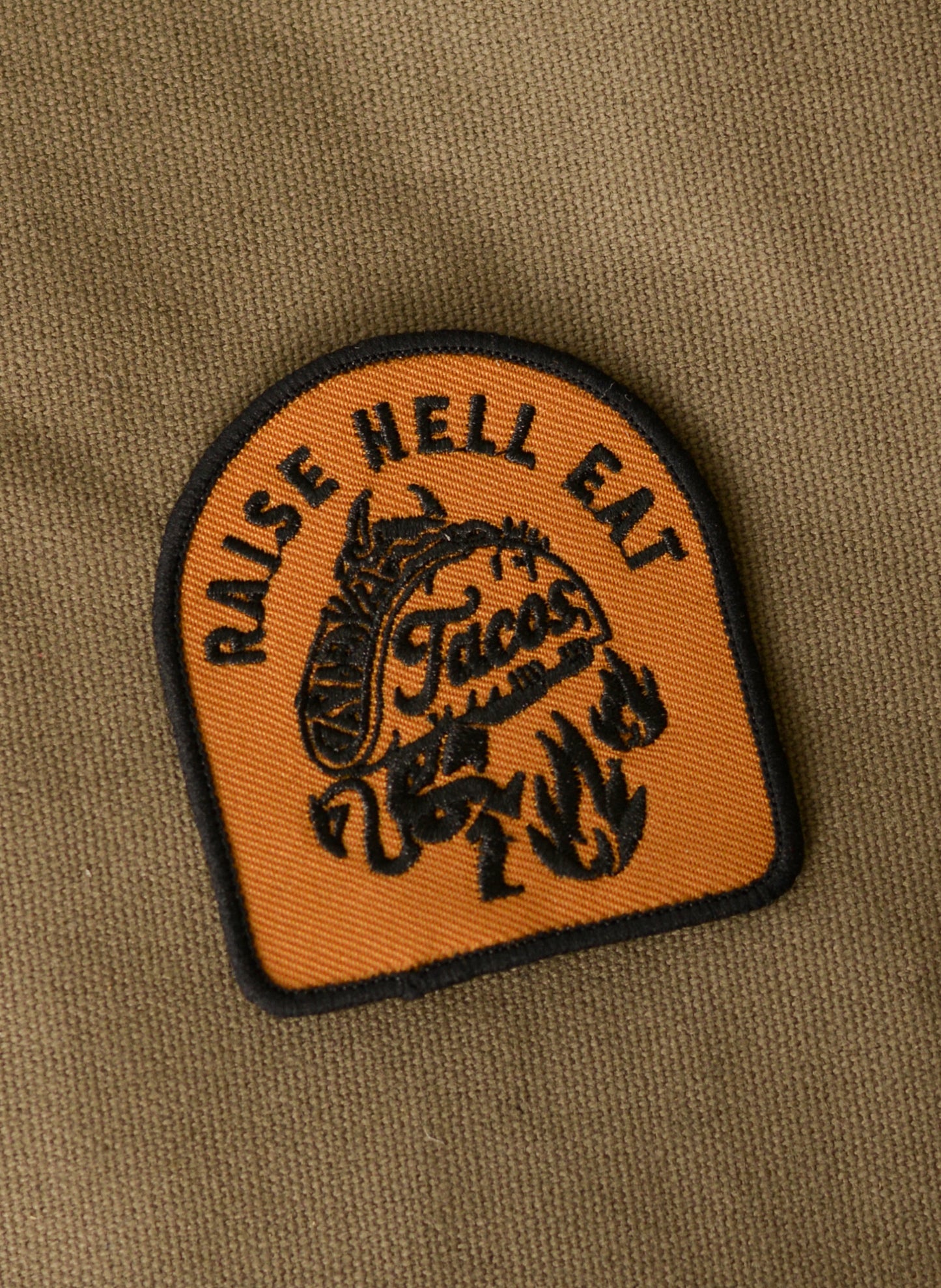 Raise Hell Eat Tacos Men's Taco Tuesday Devil Foodie Iron On Patch Foodie Gift Austin ATX