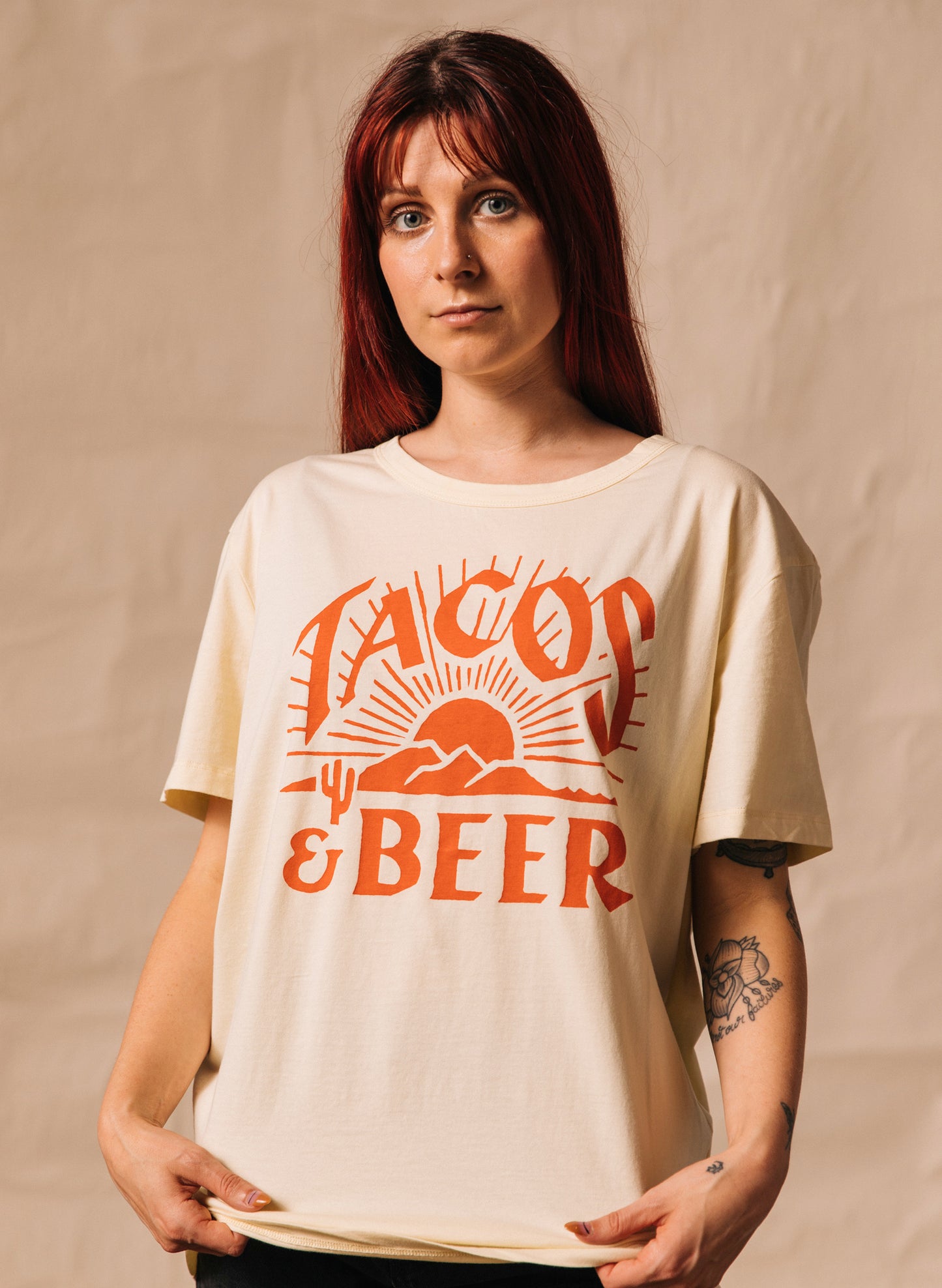 Tacos & Beer Desert Texas Mexican Food Taco Foodie T-shirt