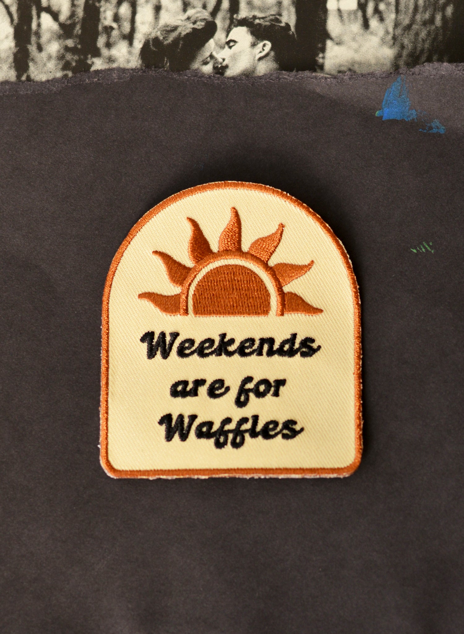 Weekends are for Waffles Brunch Sunday Funday Breakfast Syrup Embroidered Patch